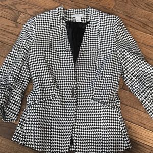 H&M houdstooth blazer